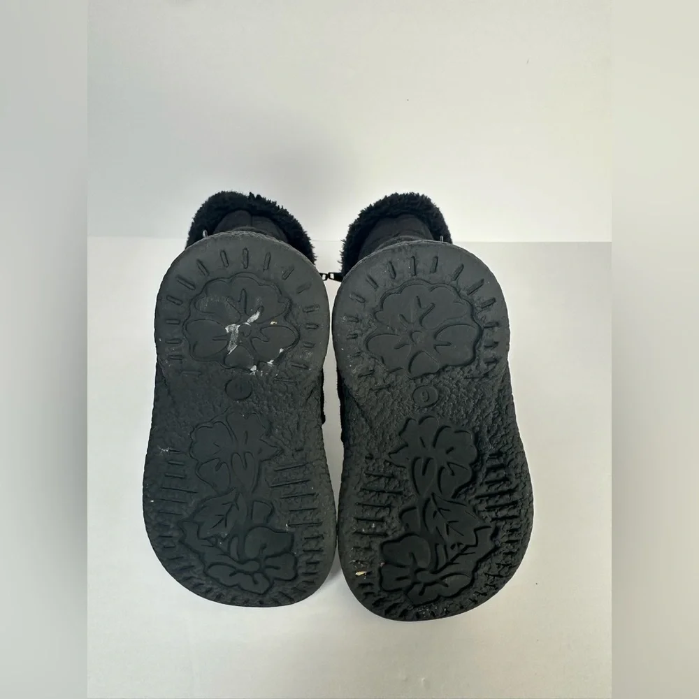Rachel Shoes Toddler Girl Faux Fur Suede Boots Black Size 6
